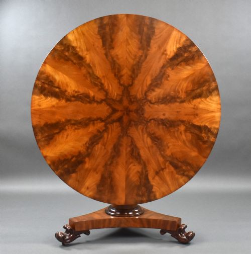 Victorian Flame Mahogany Circular Breakfast Table