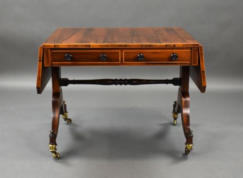 REGENCY ROSEWOOD SOFA TABLE - ADDITIONAL PHOTO 5