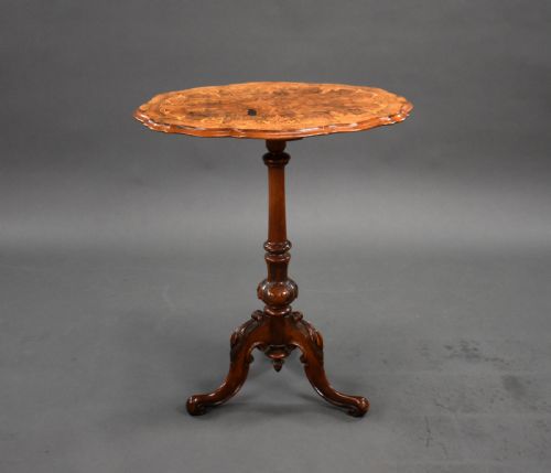 Victorian Burr Walnut Inlaid Occasional Table