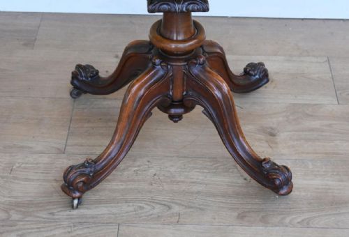19TH CENTURY VICTORIAN BURR WALNUT WORK TABLE - ADDITIONAL PHOTO 3