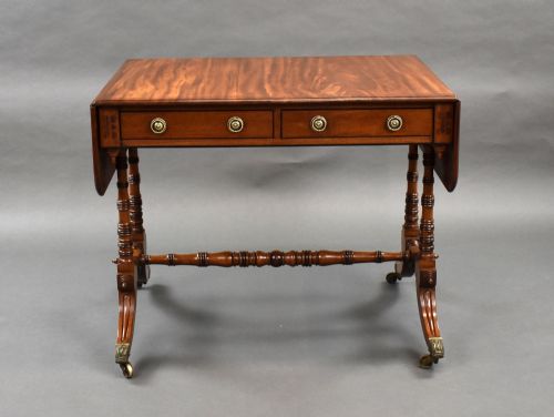 REGENCY MAHOGANY SOFA TABLE - ADDITIONAL PHOTO 2