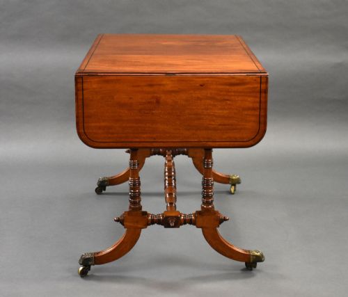 REGENCY MAHOGANY SOFA TABLE - ADDITIONAL PHOTO 3