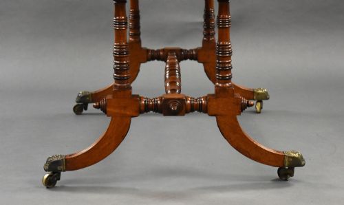 REGENCY MAHOGANY SOFA TABLE - ADDITIONAL PHOTO 4