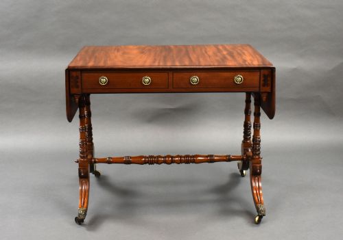 REGENCY MAHOGANY SOFA TABLE - ADDITIONAL PHOTO 5