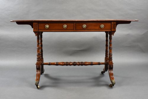 REGENCY MAHOGANY SOFA TABLE - ADDITIONAL PHOTO 11