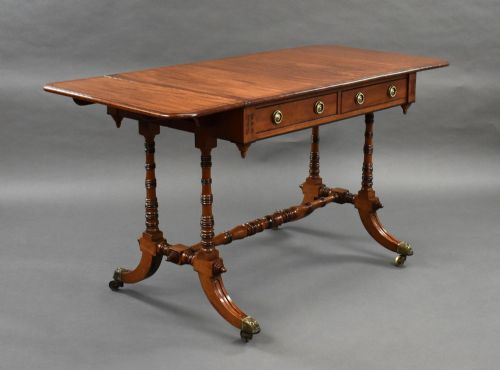 REGENCY MAHOGANY SOFA TABLE - ADDITIONAL PHOTO 15