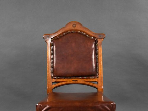 SET OF 6 19TH CENTURY ENGLISH VICTORIAN OAK DINING CHAIRS - ADDITIONAL PHOTO 5
