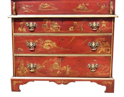 18TH CENTURY LACQUER AND GILT CHINOISERIE BUREAU BOOKCASE - ADDITIONAL PHOTO 6