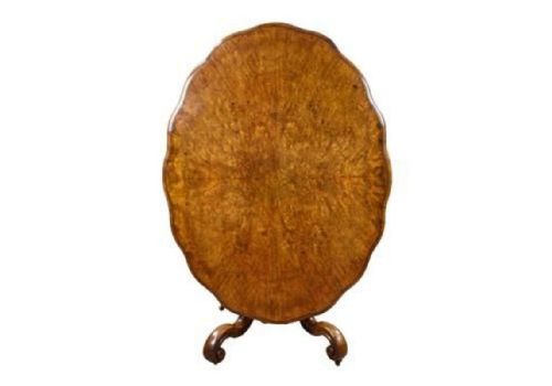 19TH CENTURY ENGLISH VICTORIAN BURR WALNUT LOO TABLE - ADDITIONAL PHOTO 1