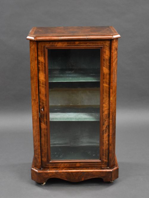 VICTORIAN BURR WALNUT MUSIC CABINET - ADDITIONAL PHOTO 1