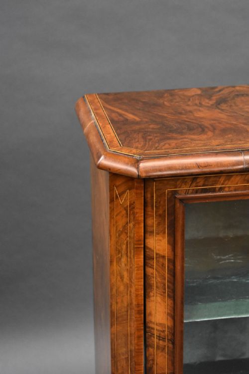 VICTORIAN BURR WALNUT MUSIC CABINET - ADDITIONAL PHOTO 2