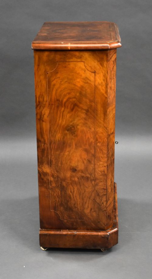 VICTORIAN BURR WALNUT MUSIC CABINET - ADDITIONAL PHOTO 3