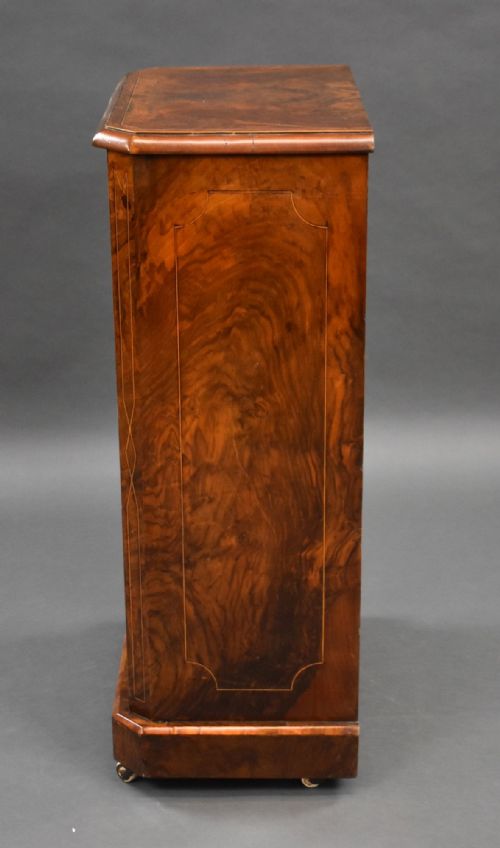 VICTORIAN BURR WALNUT MUSIC CABINET - ADDITIONAL PHOTO 4
