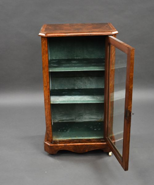 VICTORIAN BURR WALNUT MUSIC CABINET - ADDITIONAL PHOTO 5