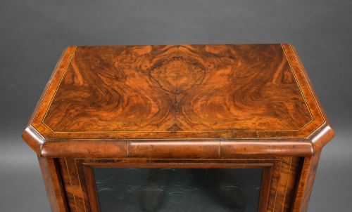 VICTORIAN BURR WALNUT MUSIC CABINET - ADDITIONAL PHOTO 6