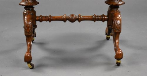VICTORIAN BURR WALNUT WORKWRITING TABLE - ADDITIONAL PHOTO 7