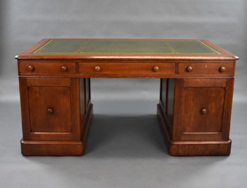 VICTORIAN OAK PARTNERS DESK - ADDITIONAL PHOTO 3