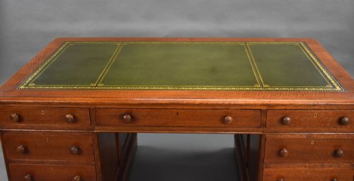VICTORIAN OAK PARTNERS DESK - ADDITIONAL PHOTO 4