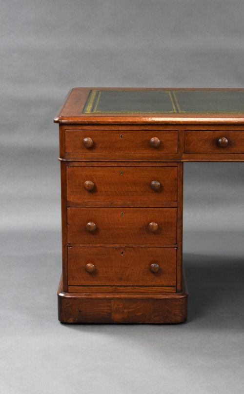 VICTORIAN OAK PARTNERS DESK - ADDITIONAL PHOTO 6