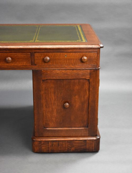 VICTORIAN OAK PARTNERS DESK - ADDITIONAL PHOTO 10