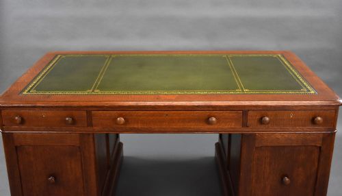 VICTORIAN OAK PARTNERS DESK - ADDITIONAL PHOTO 11