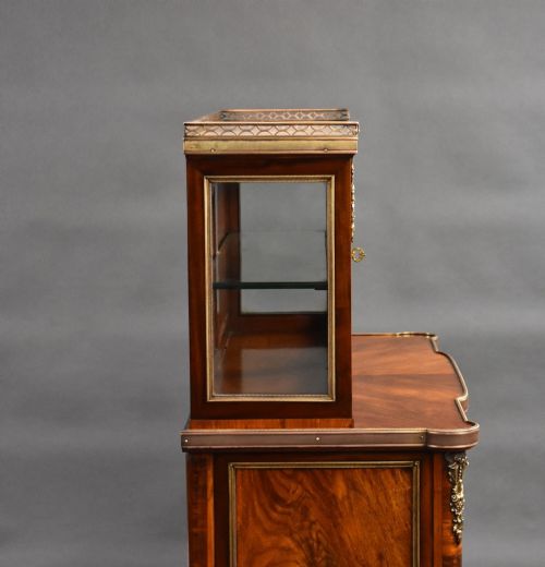 19TH CENTURY FRENCH WALNUT GLASS TOP COMMODE - ADDITIONAL PHOTO 12