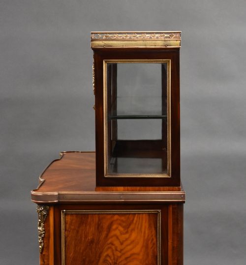 19TH CENTURY FRENCH WALNUT GLASS TOP COMMODE - ADDITIONAL PHOTO 15