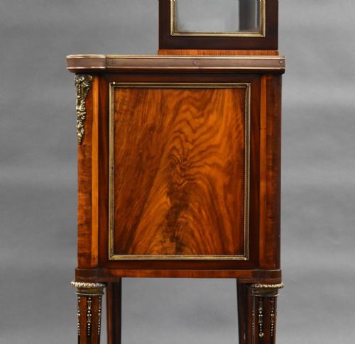 19TH CENTURY FRENCH WALNUT GLASS TOP COMMODE - ADDITIONAL PHOTO 16