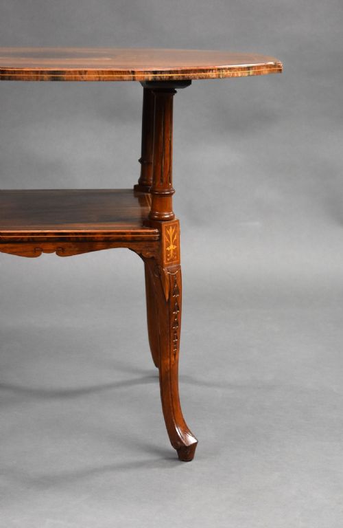 EDWARDIAN ROSEWOOD INLAID CENTRE TABLE - ADDITIONAL PHOTO 3