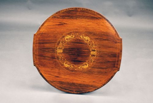EDWARDIAN ROSEWOOD INLAID CENTRE TABLE - ADDITIONAL PHOTO 4