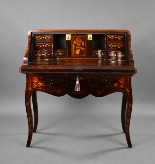 19TH CENTURY DUTCH MARQUETRY BUREAU - ADDITIONAL PHOTO 3