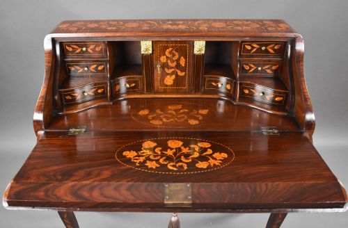 19TH CENTURY DUTCH MARQUETRY BUREAU - ADDITIONAL PHOTO 9