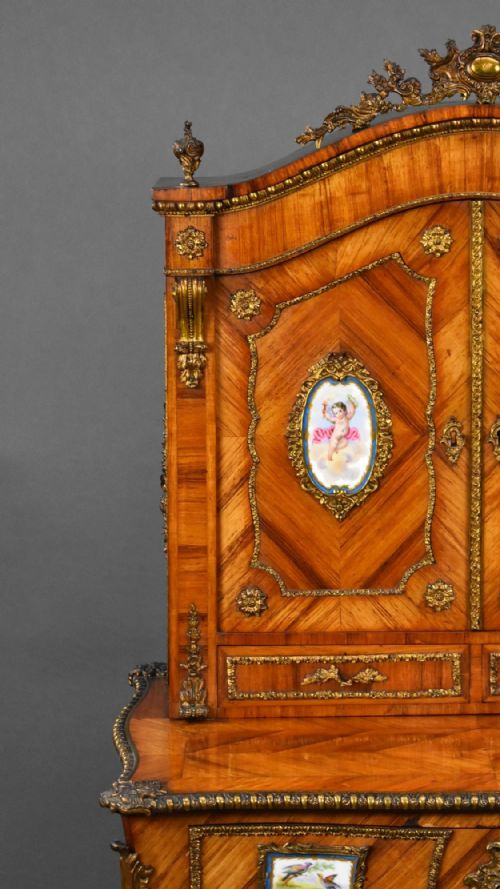 19TH CENTURY WALNUT BONHEUR DU JOUR - ADDITIONAL PHOTO 4