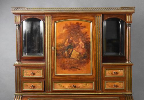 PAIR OF 19TH CENTURY FRENCH VERNIS MARTIN CYLINDER TOP DESKS - ADDITIONAL PHOTO 4