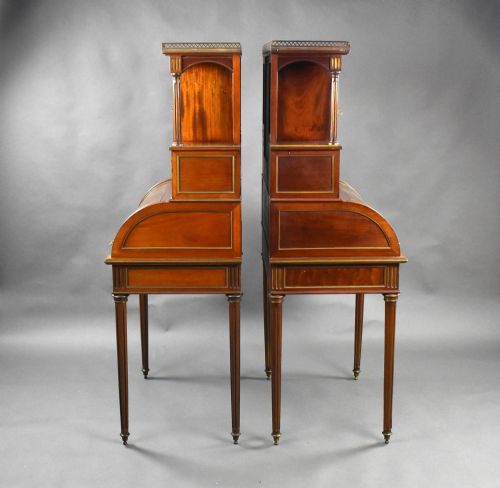 PAIR OF 19TH CENTURY FRENCH VERNIS MARTIN CYLINDER TOP DESKS - ADDITIONAL PHOTO 7