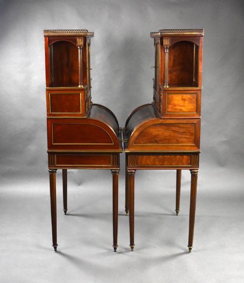 PAIR OF 19TH CENTURY FRENCH VERNIS MARTIN CYLINDER TOP DESKS - ADDITIONAL PHOTO 8