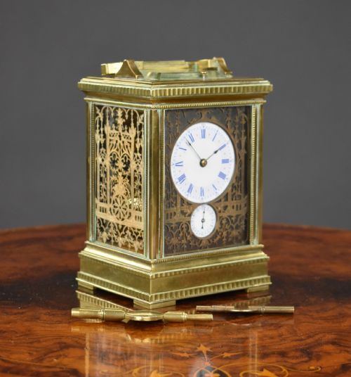 19TH CENTURY FRENCH GRAND SONNERIE CARRIAGE CLOCK HUNT ROSKELL - ADDITIONAL PHOTO 1