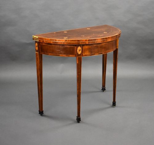 18th Mahogany Inlaid Card Table