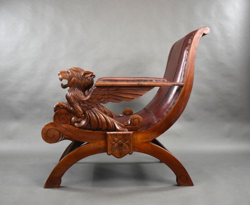 19TH CENTURY CONTINENTAL WALNUT ARMCHAIR - ADDITIONAL PHOTO 4