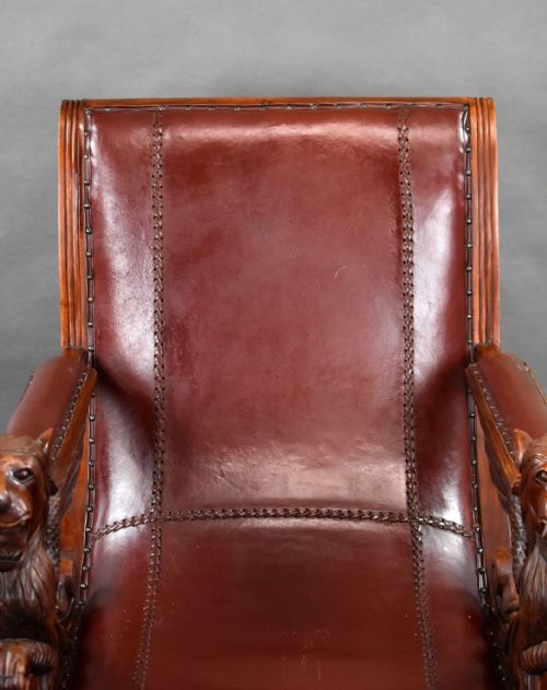 19TH CENTURY CONTINENTAL WALNUT ARMCHAIR - ADDITIONAL PHOTO 5