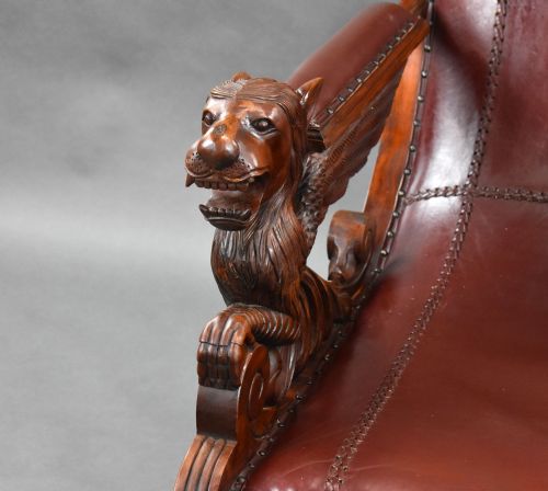 19TH CENTURY CONTINENTAL WALNUT ARMCHAIR - ADDITIONAL PHOTO 9