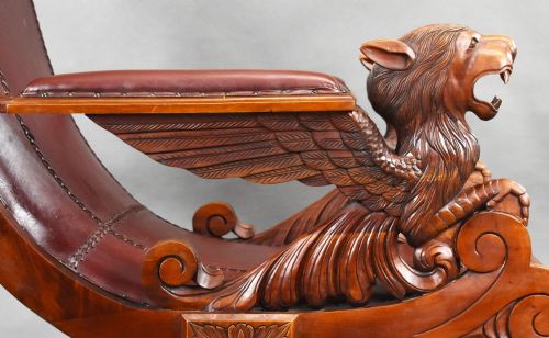 19TH CENTURY CONTINENTAL WALNUT ARMCHAIR - ADDITIONAL PHOTO 11