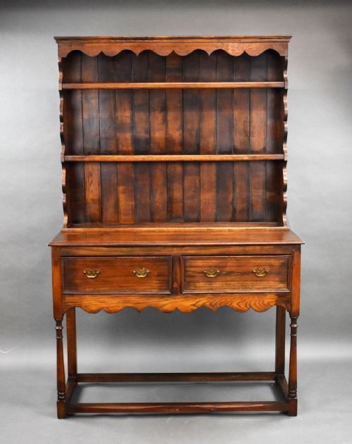 Small Solid Oak Open Rack Dresser