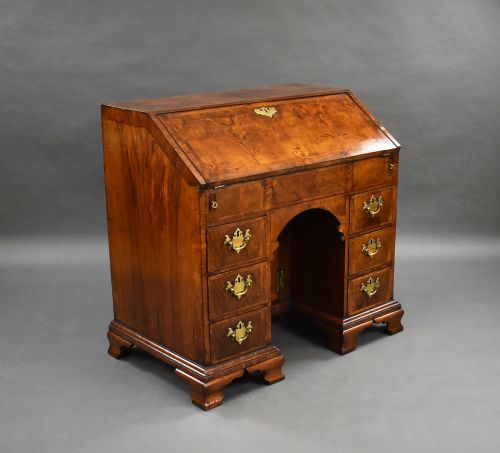 George II Burr Walnut Bureau