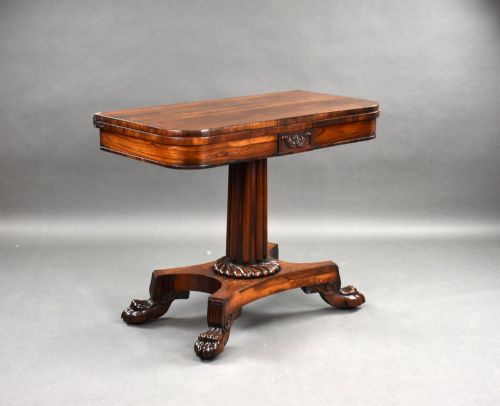 Regency Rosewood Card Table