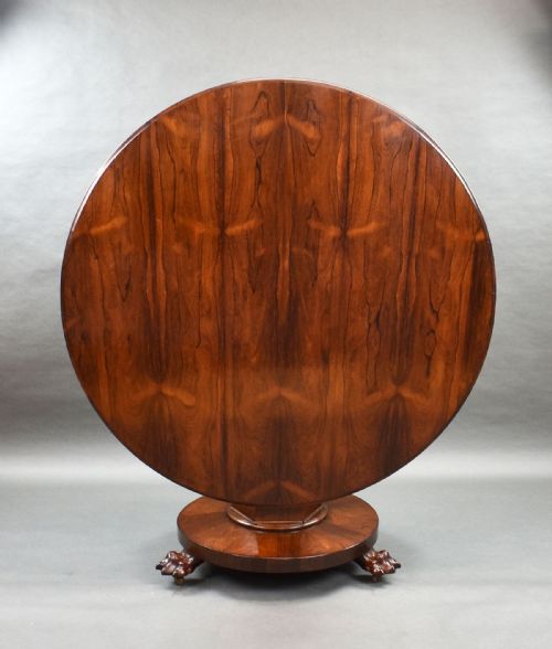 WILLIAM IV ROSEWOOD CIRCULAR BREAKFAST TABLE