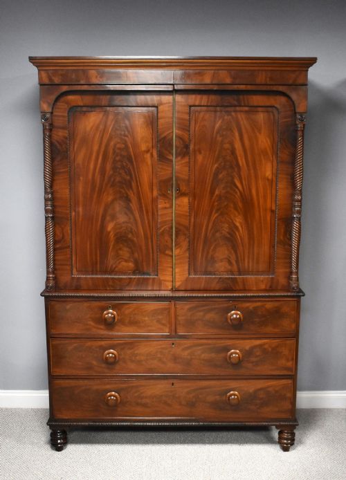 Regency Flame Mahogany Linen Press
