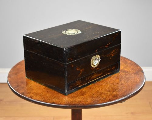 VICTORIAN ROSEWOOD TRAVELLING VANITYJEWELLERY BOX - ADDITIONAL PHOTO 1