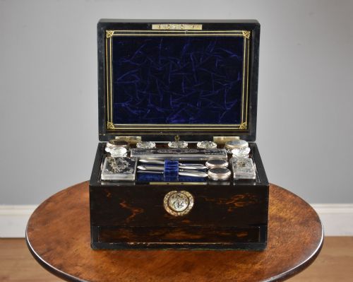 VICTORIAN ROSEWOOD TRAVELLING VANITYJEWELLERY BOX - ADDITIONAL PHOTO 7