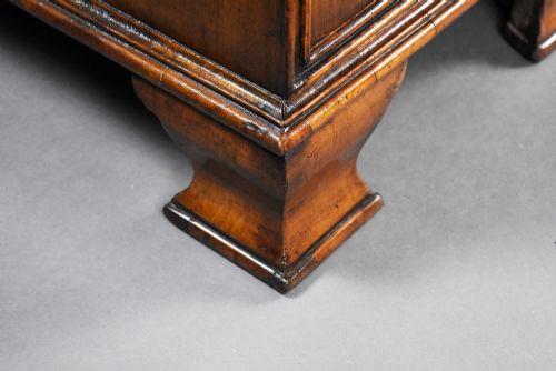 ANTIQUE FIGURED WALNUT PEDESTAL DESK - ADDITIONAL PHOTO 10